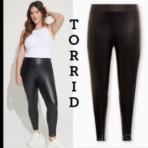 TORRID Full Length Faux Leather Signature Waist Leggings! NWT!